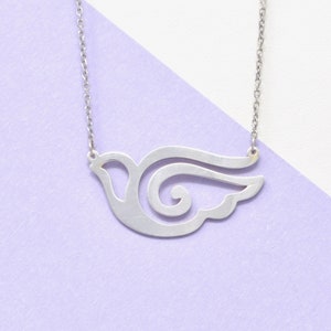 Dainty, Modern Bird Necklace for Women, , Silver Pendant, Silver Jewelry, Silver Chain, Gift for Her, Silver Set, Animal Jewelry