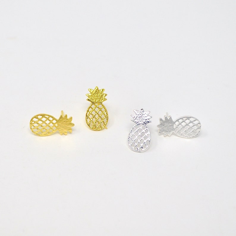 Pineapple Stud Earrings Small Pineapple Jewelry Gold Etsy