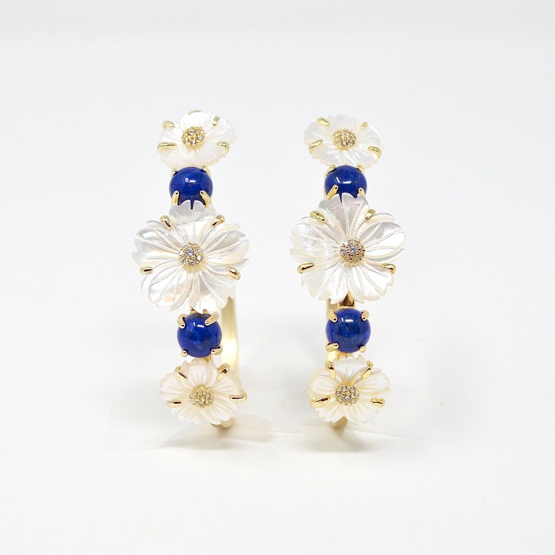 flower statement earrings