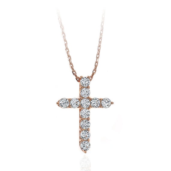 rose gold faith necklace