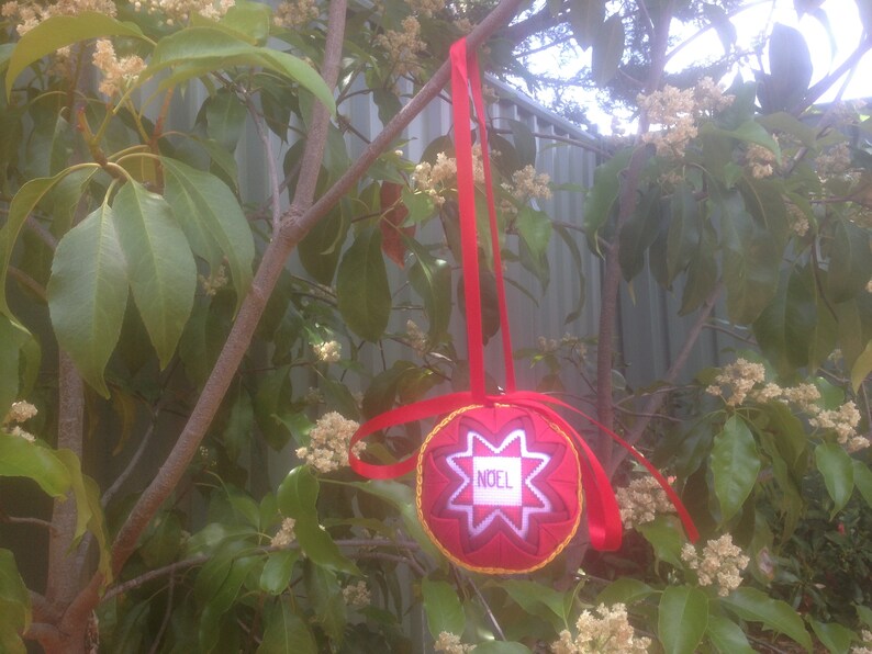 Handmade Christmas bauble ornament Noel design tree decoration