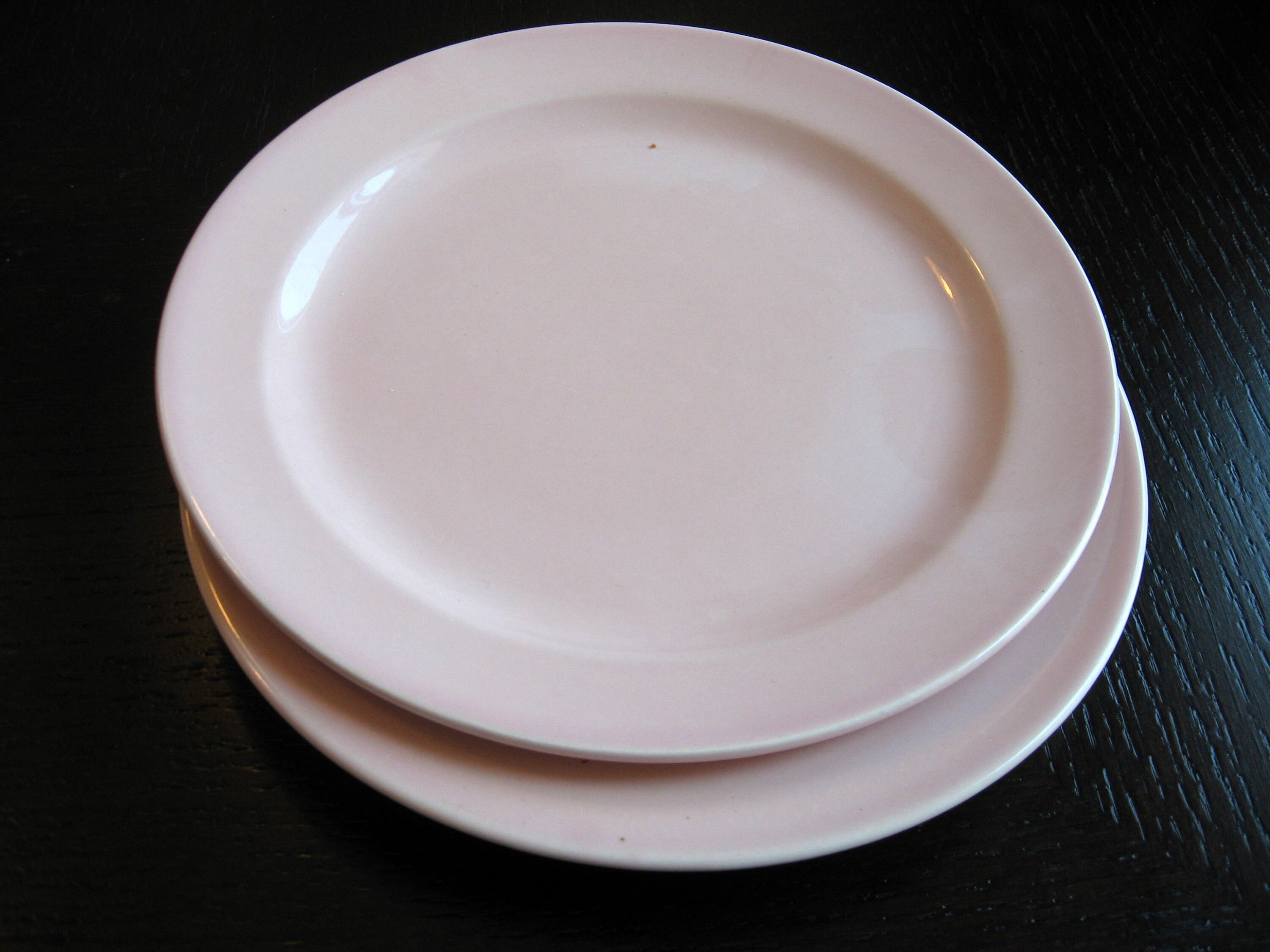 Vintage Luray Pink Ceramic Bread Plates Set of two Etsy