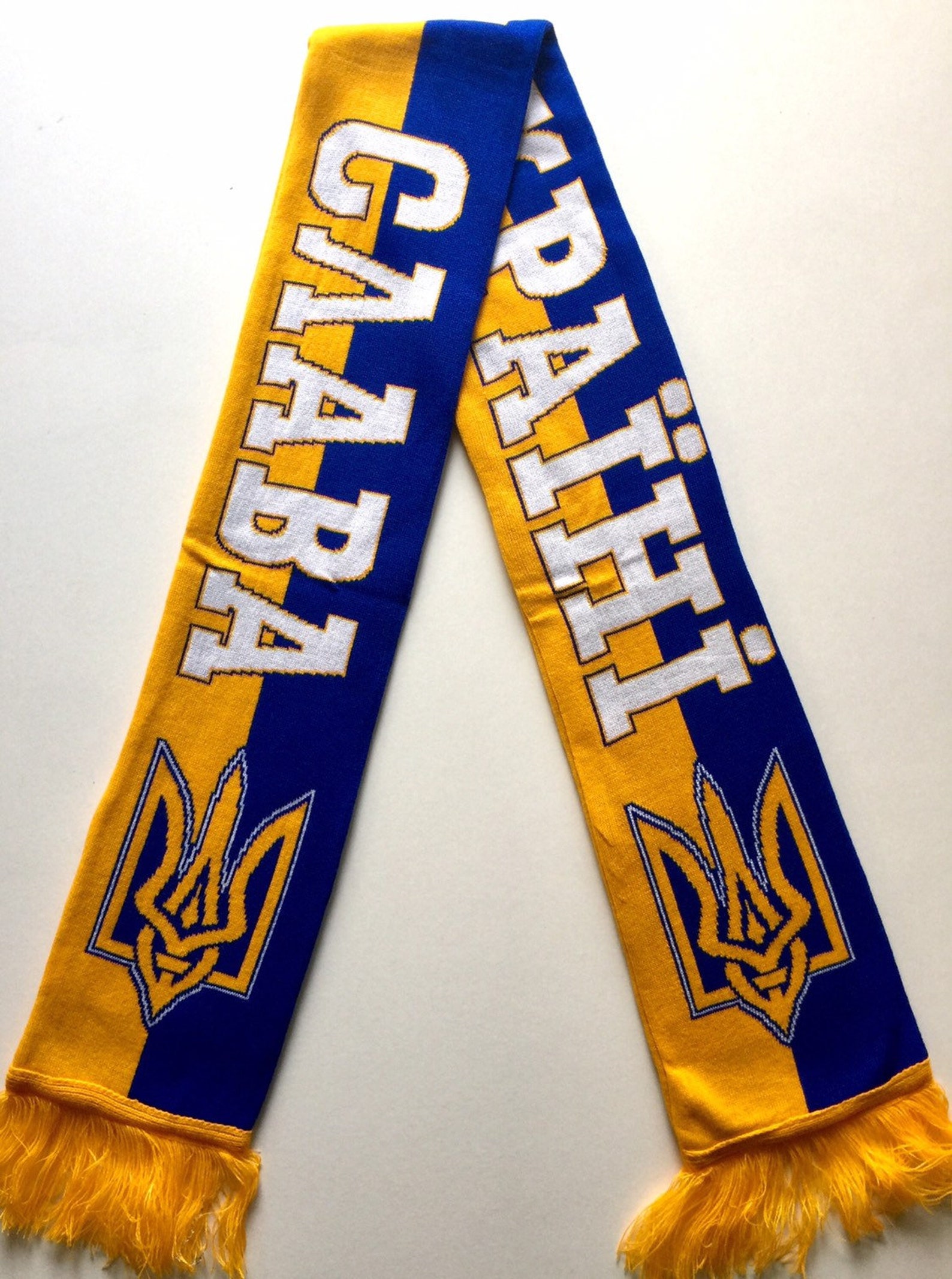 Football Scarf Ukraine National Team Trezub Glory to Ukraine Etsy