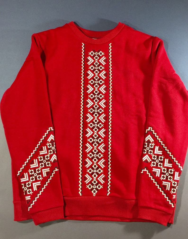 Woman Sweatshirt Embroidered Ukrainian Style Sweater Girl For Her