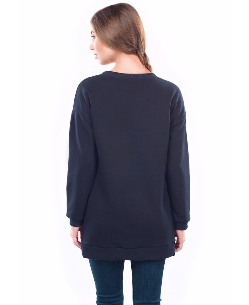 Women Embroidered Sweatshirt With Embroidery Gift For Her