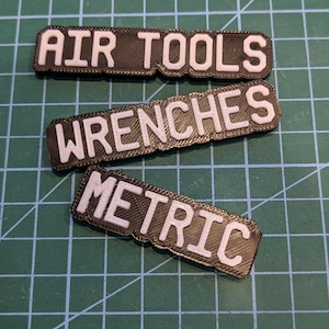3D Models Tool Box and Garage Tool Labels with Magnet Slots