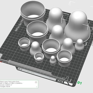 3D Model of Matryoshka Dolls / Stacking Dolls / Nesting Dolls / Russian Dolls