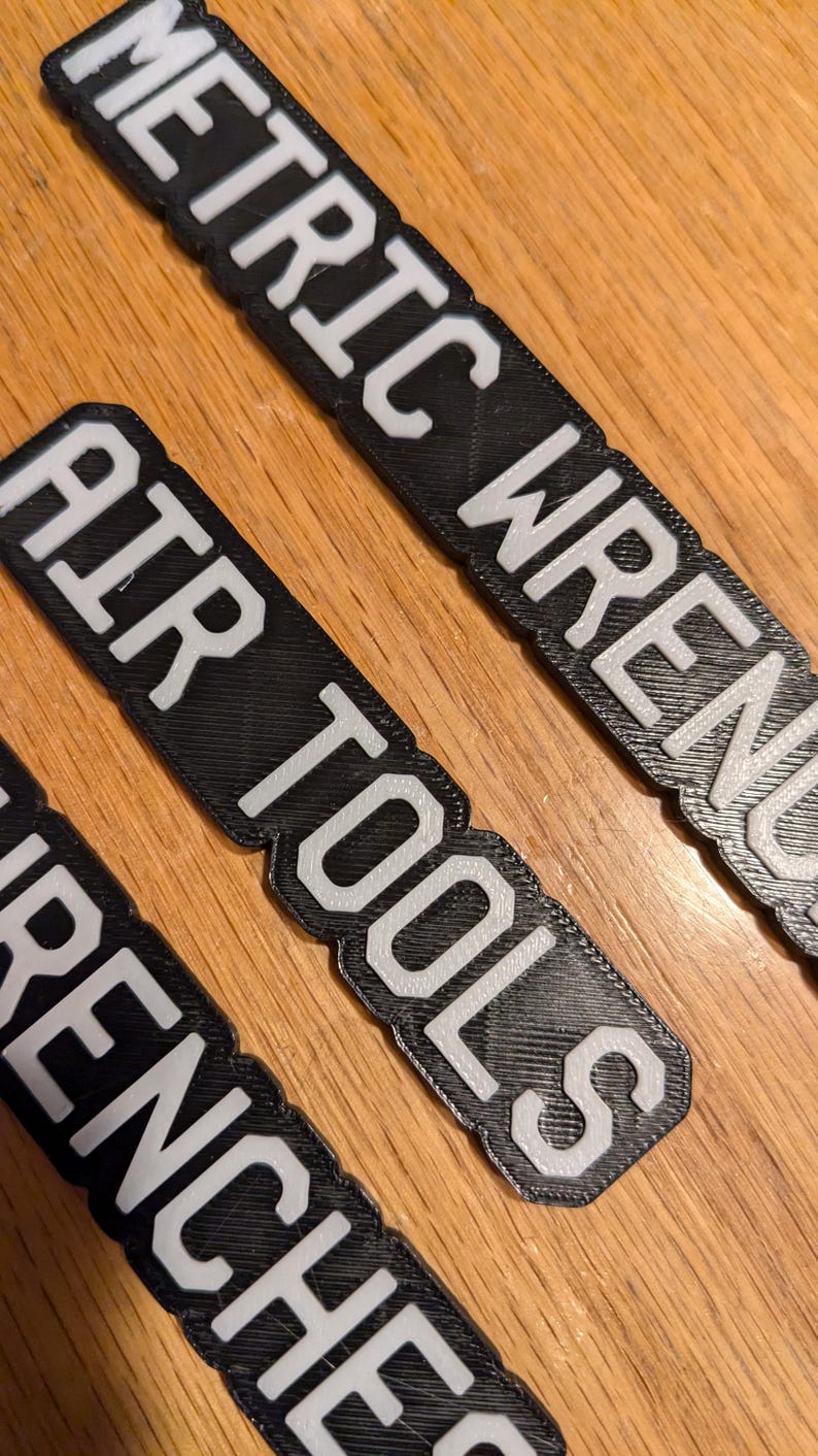3D Printed Tool Box and Garage Tool Labels - Etsy