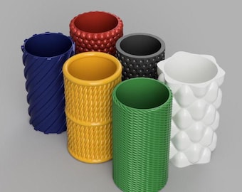 3D Modelle von Bleistift / Stiftbecher (Set von 6)