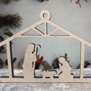 Nativity Christmas Tree Ornament Laser Cut image 1