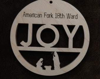Joy - Laser Cut Maple Wood Ornaments