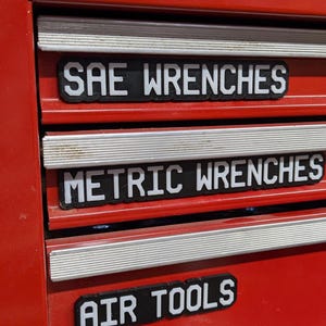 3D Printed Tool Box and Garage Tool Labels