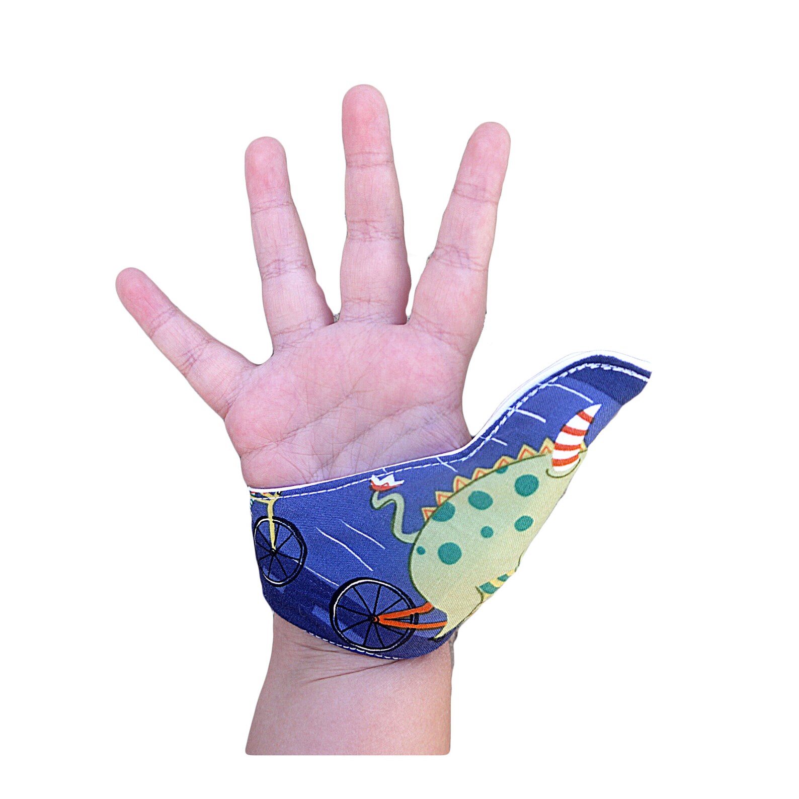 Thumb guard. A 3.25 inch fabric thumb guard in monsters on Etsy
