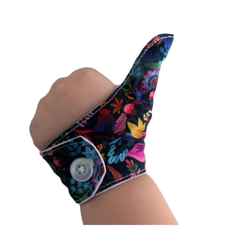 Thumb guard. Single thumb glove. Made using jungle themed Etsy