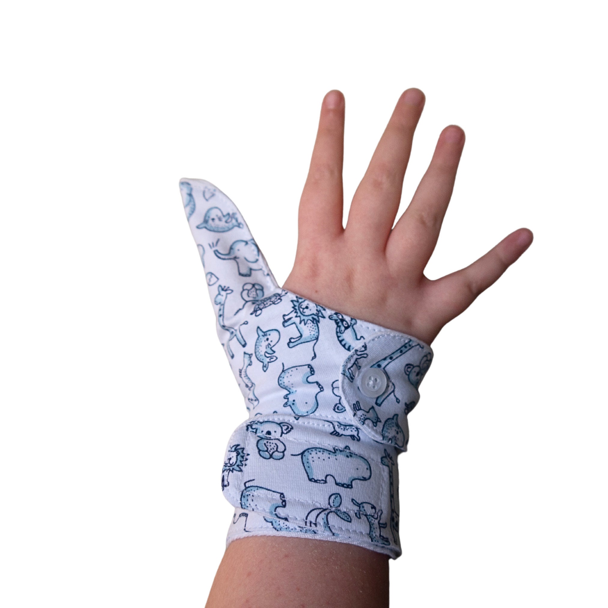 The Thumb guard specifically designed for younger children, with a second cuff to reduce easy removal. Stop thumb-sucking habits.