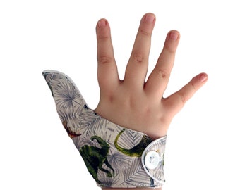 Thumb-sucking solution, eradicate thumb-sucking and other habits quickly, fabric thumb guard, May be pulled off by babies & toddlers