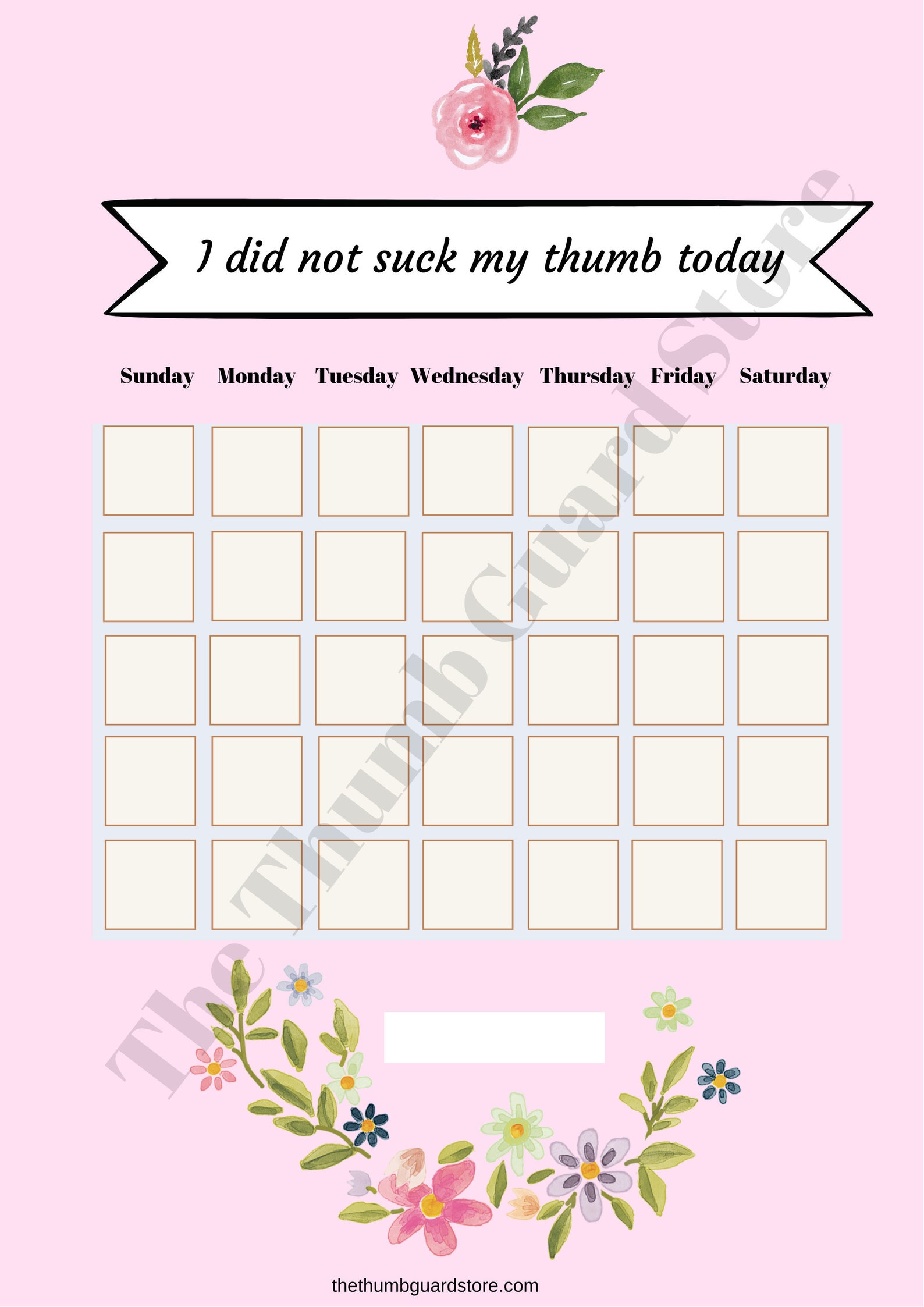 Reward chart to encourage children to stop thumb sucking | Etsy