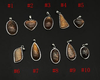 Rainbow Meteor Shower Sunstone Pendant, Handmade Jewelry, 925 Silver Pendant A020924