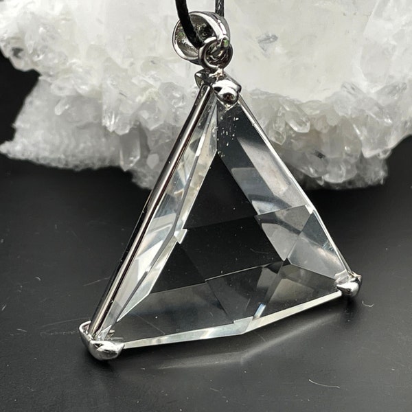 Star of David Crystal Pendant, Jewelry Triangle, Handmade Jewelry, 925 Silver, Healing Crystals Stones