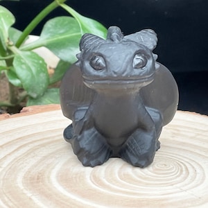 Natural Obsidian Carved Dragon,Quartz Crystal ,Figurine ,Housewarming Gift, Home Decor