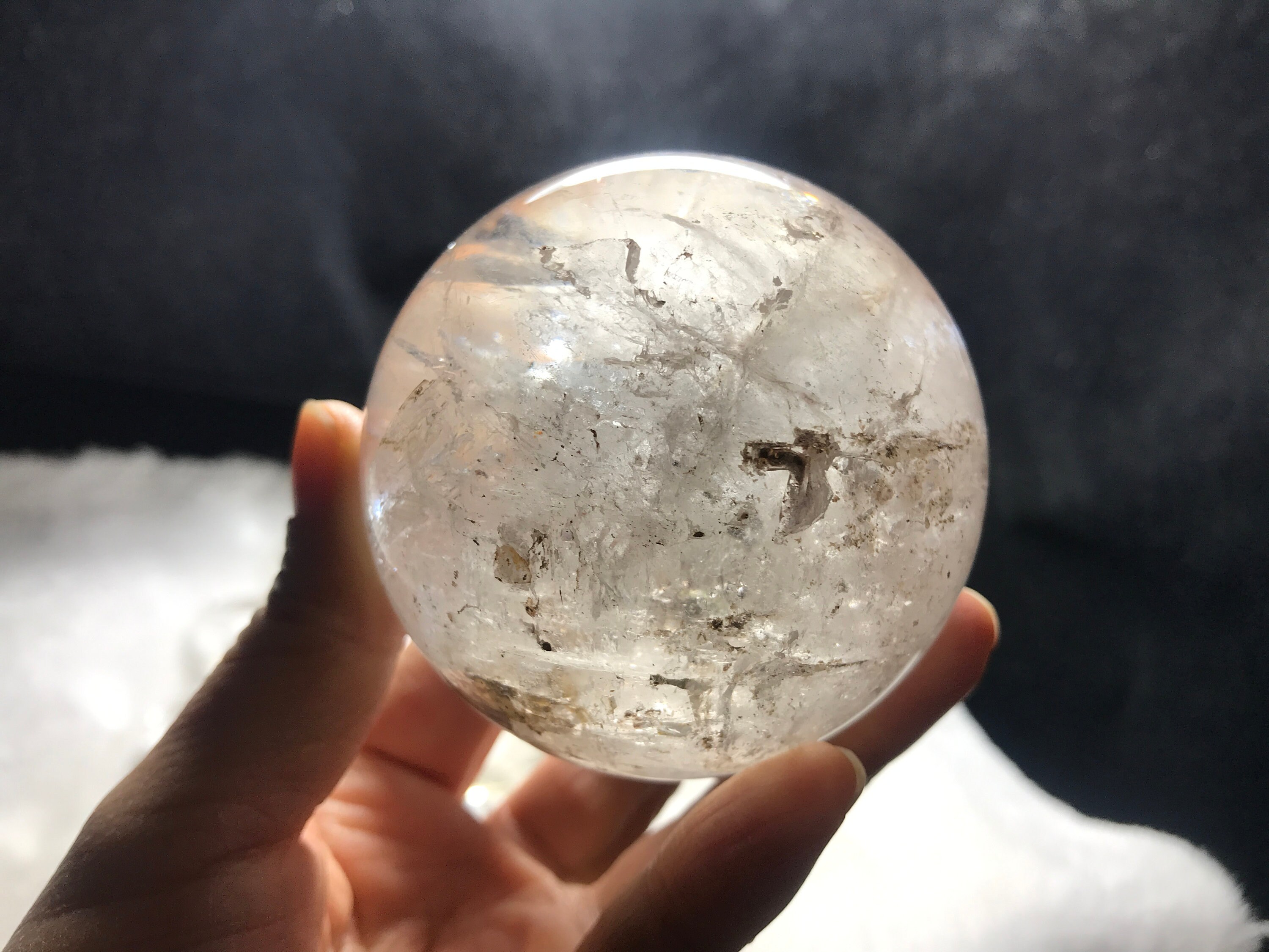 68.5mm Natural Quartz Crystal moving Bubble enhydro Quartz Etsy