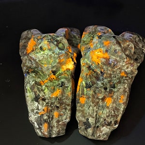 Murciélago de piedra de llama natural, murciélago tallado en cristal, curación espiritual, regalo de inauguración de la casa, decoración del hogar E125516