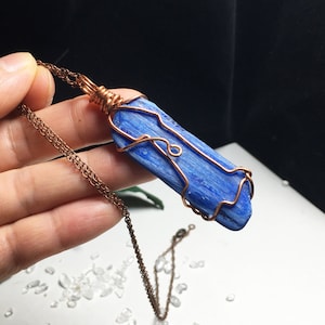 Natural Kyanite ,Quartz Crystal, Winding, Pendant  L092821