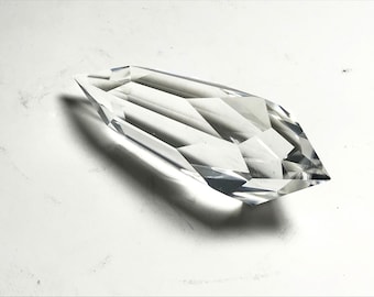 1 pièces 18 faces Vogel Style clair cristal de Quartz naturel baguette DT Point, guérison Reiki, énergie