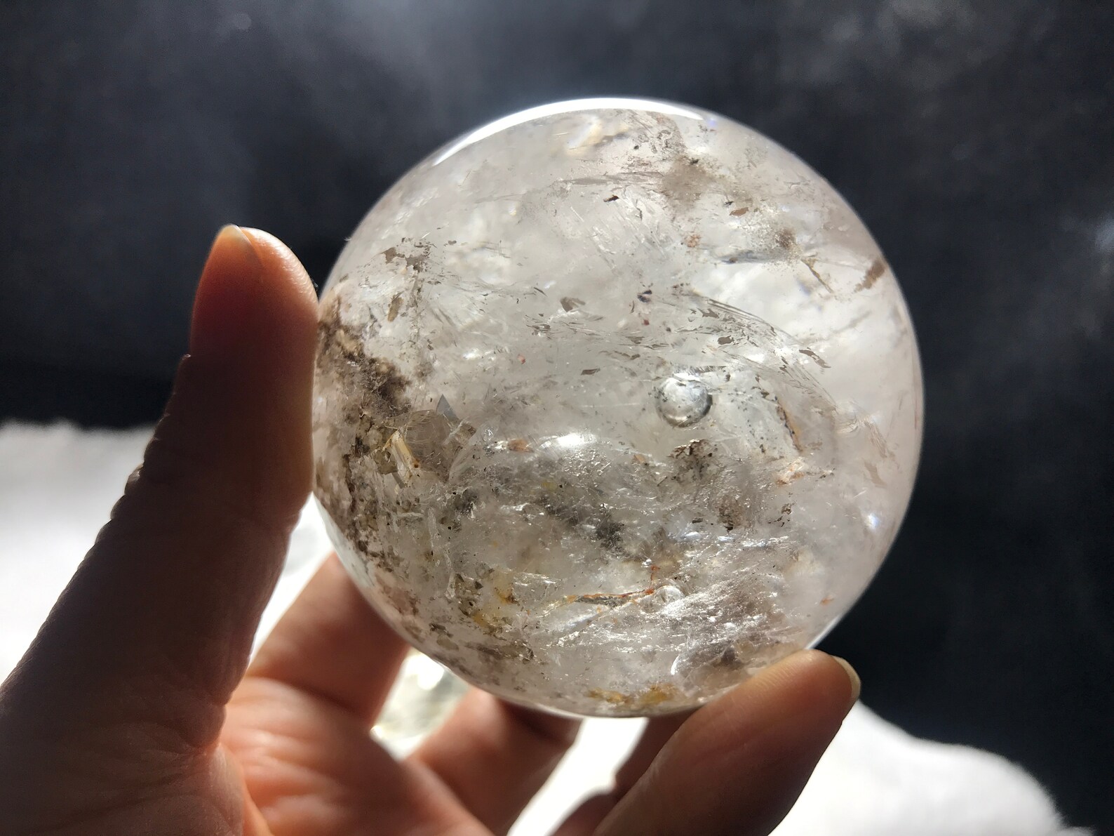 68.5mm Natural Quartz Crystal moving Bubble enhydro Quartz Etsy