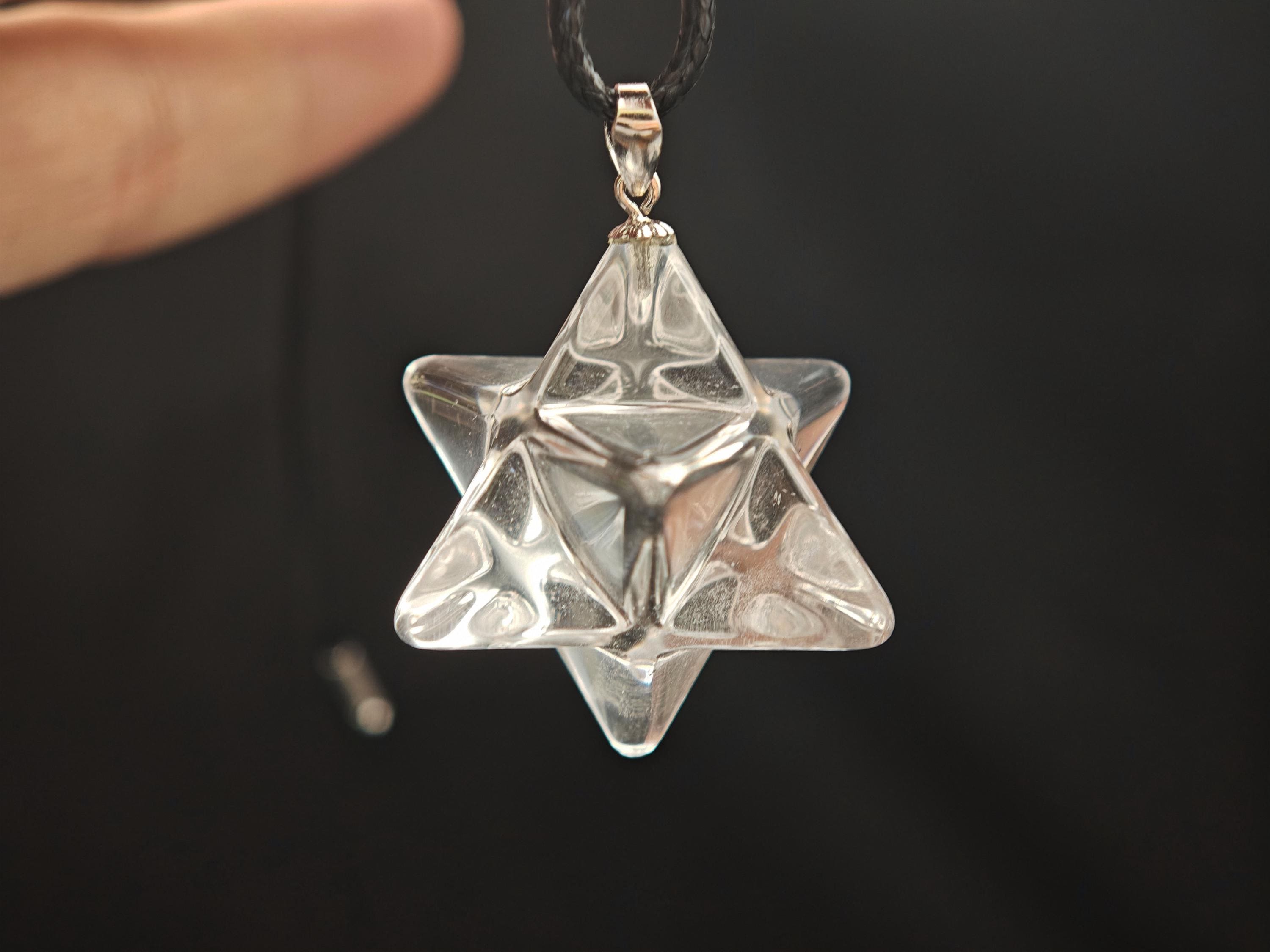 Grande Ciondolo Merkaba A Doppia Faccia, Placcato Oro Rame, Diametro 35,7 Mm, Geometria Sacra. Nuovo. - Foto 2