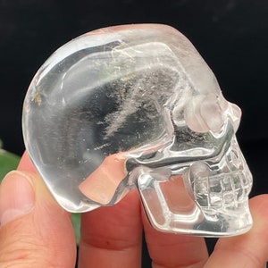 Clear Quartz Crystal Skull,Skull Carved, Realistic,Crystal Healing,Spiritual Healing Energy D072933