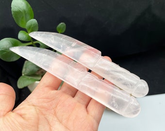 Natural Rose Quartz Crystal,Carved knife,Realistic,Reiki Healing,Spiritual Energy D080923