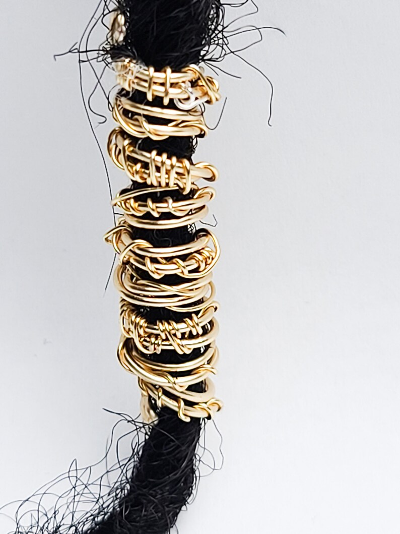 Spiral Gold Wrap Loc Jewelry Gold Loc Jewelry Dread Beads Etsy