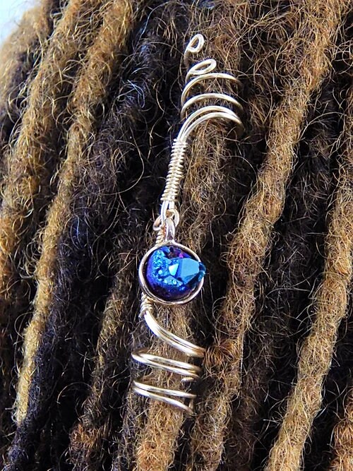  Bicone Style Faceted Crystal Dreadlock Loc Sprinkles Hair  Beads, Loc Jewelry For Dreadlocks (Aquamarine) : Handmade Products