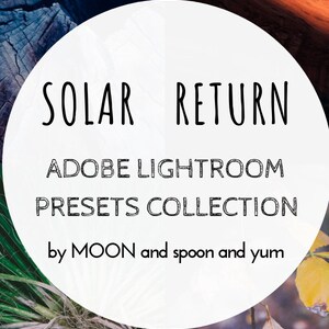 Solar Return Lightroom Presets Collection for Desktop Set of 4 dark, matte, moody, film, vintage, VSCO filters for food, nature image 6