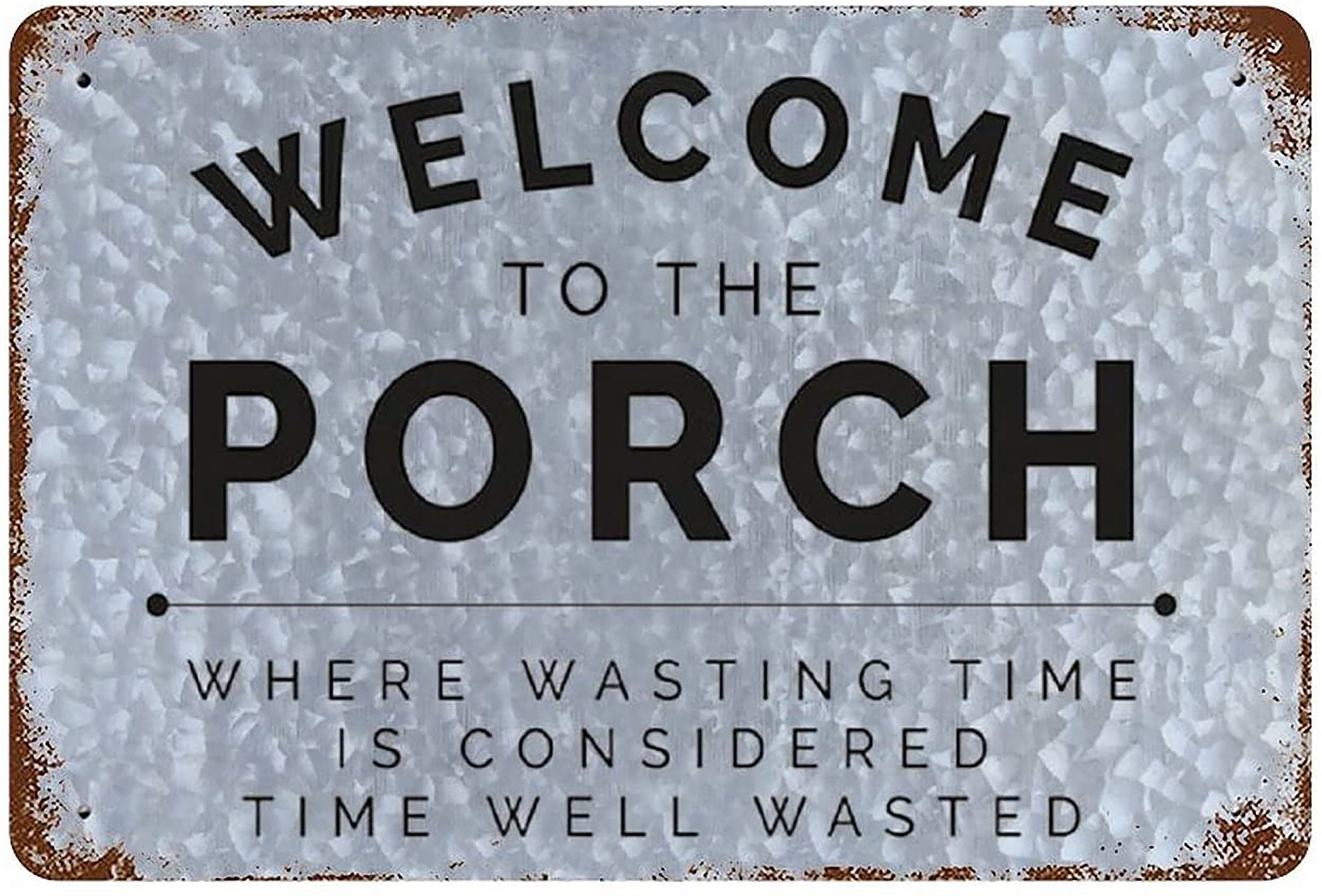 Personalized Welcome to My Porch Galvanized Metal Sign (10