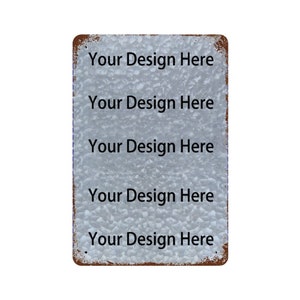 Personalized customization Galvanized Plaques Sign Classic Wall Decor Painting Vertical Plate Tin plaque 10"x14"