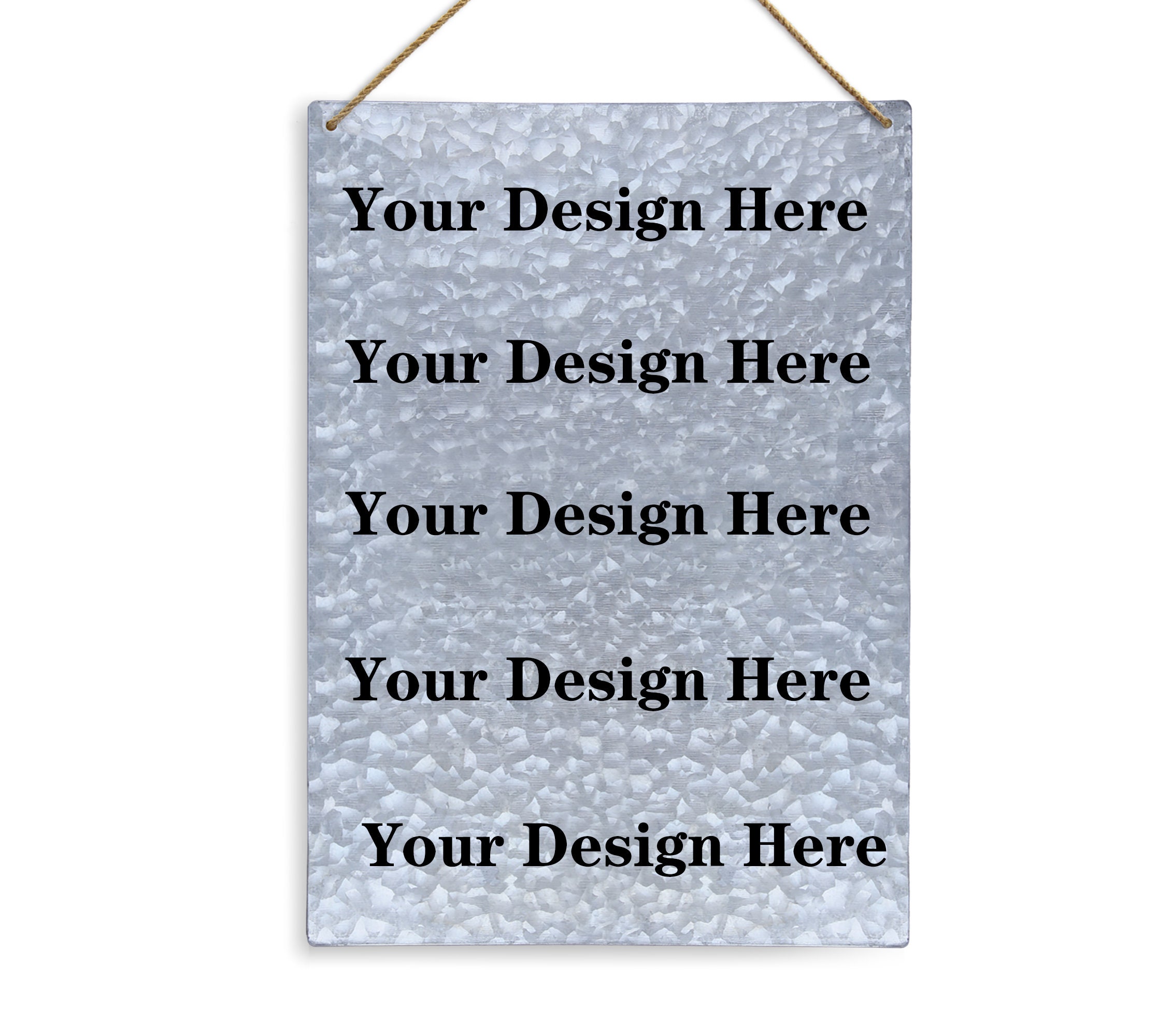 Personalized Galvanized Metal Sign, Custom Wall Decor (10x14) - Etsy