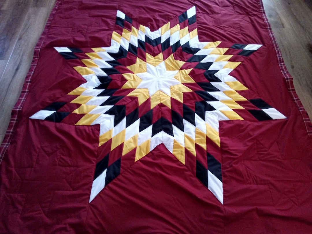 Native American Star Quilt Lakota Sioux Red Etsy