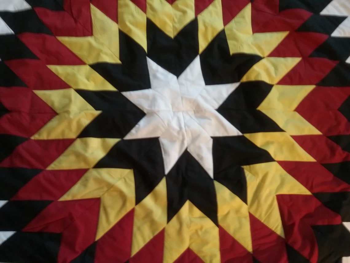 Native American star quilts Lakota Sioux Black Etsy
