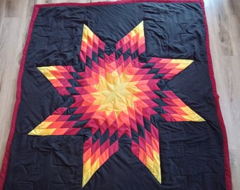 Native American Star Quilt Red