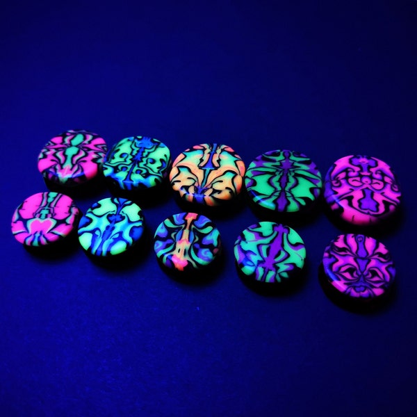 UV Neon Ear Stretcher in the colours of your choice 13mm-19mm (1)
