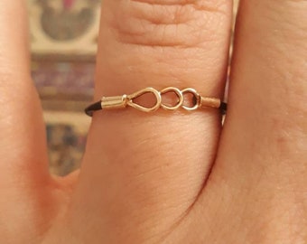 Vintage 18k Gold Elefant Hair Ring 