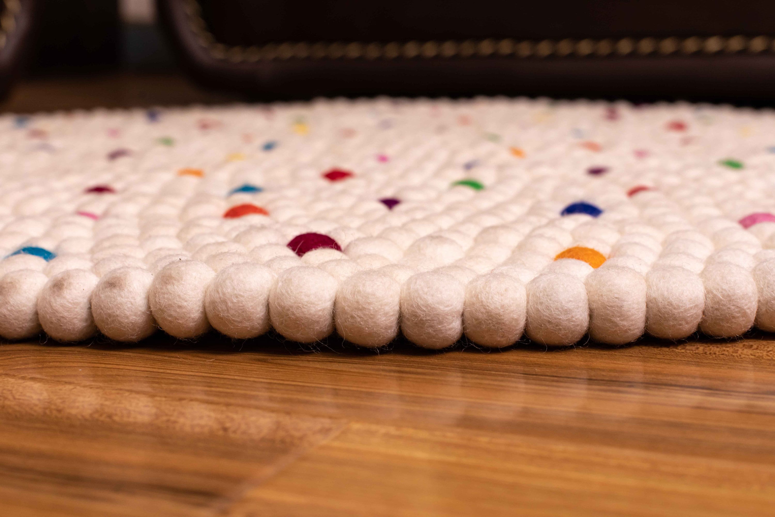 Ball Rug Add a Pop of Color With Our Handmade Multi-colored Round Felt Ball Rugs ...