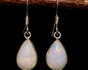 Äthiopische Opal Ohrringe, 925 Sterling Silber Opal Ohrringe, Opal Ohrringe, Oktober Birthstone Schmuck, H-0788