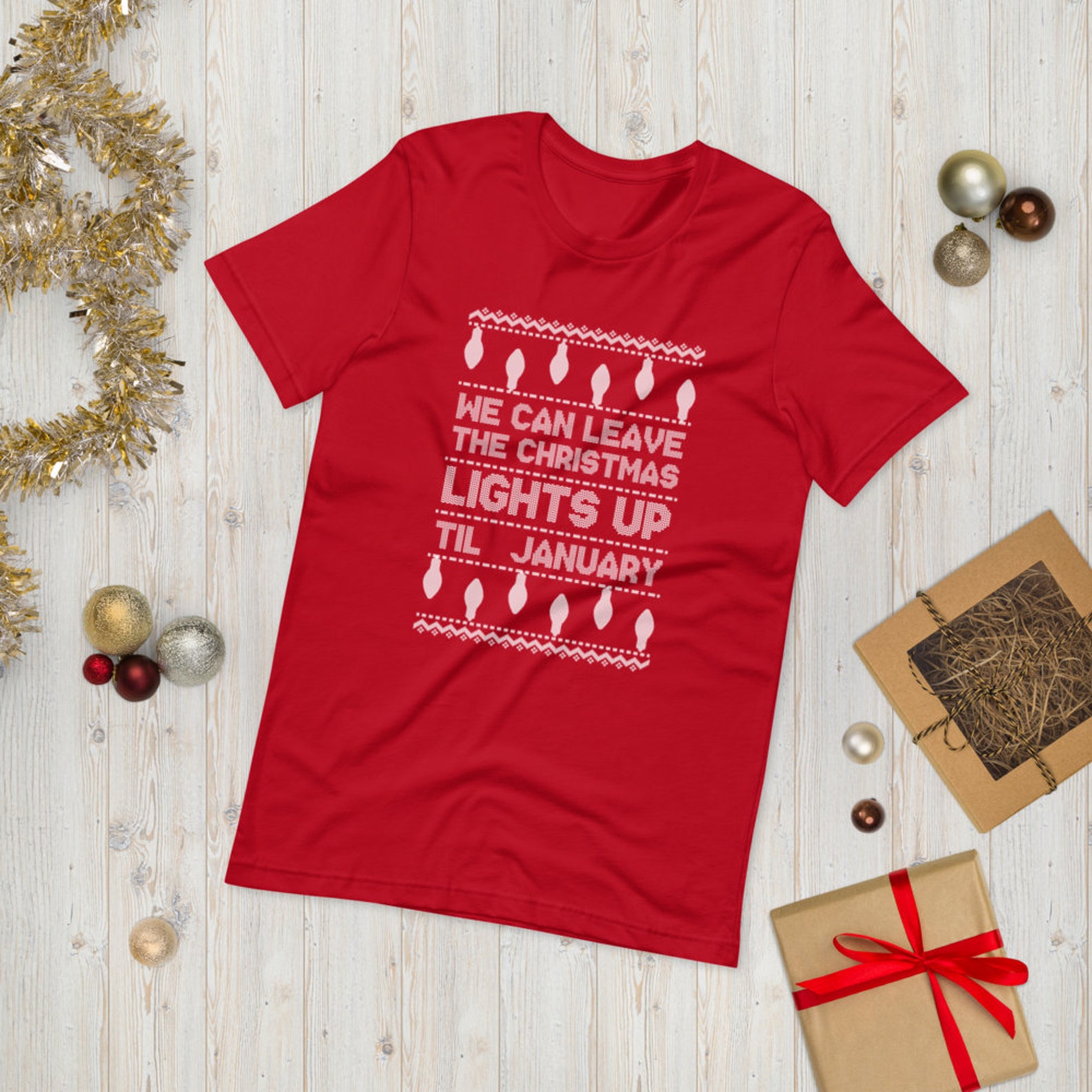 Christmas Lights ShortSleeve Unisex TShirt Etsy