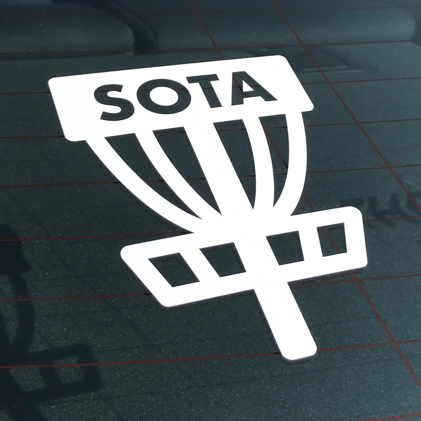 Simple Disc Golf Basket With Custom Text Etsy