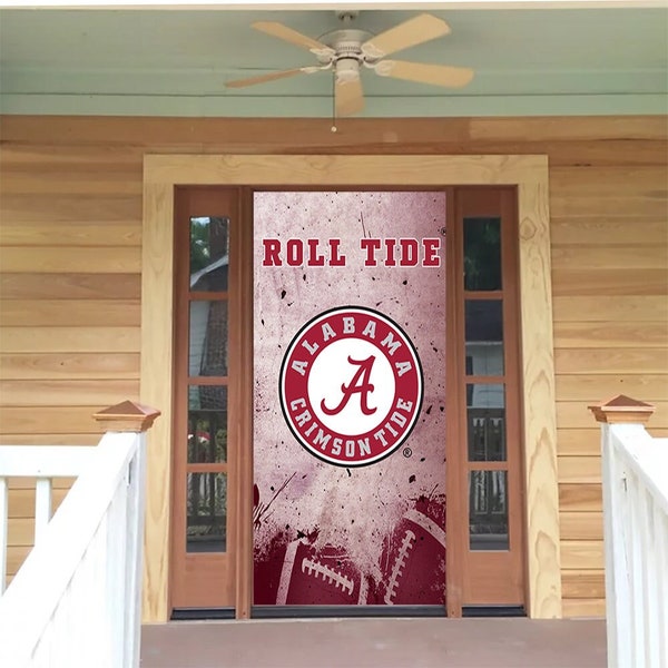 Tide Fans Door Cover - Roll Tide Door Hanger - Alabama Crimson Tide Decor - Alabama Football - Alabama Roll Tide - Crimson Tide Door Cover