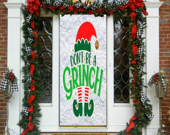 Grinch Door Decorations - Christmas Door Covers - Grinch Door Cover -Grinch Decorations - Holiday Door Covers