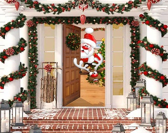 Galleria foto - Come addobbare la porta d'ingresso per Natale Foto 48   Portico natalizio, Ghirlanda natale fai da te, Decorazioni natalizie